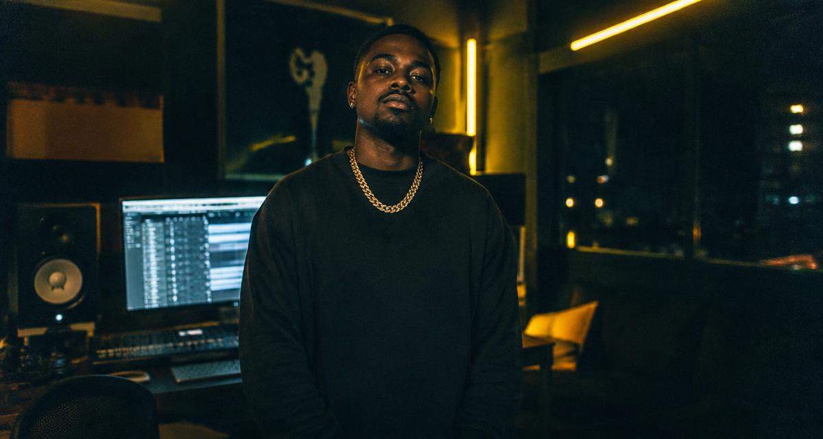 Independent rapper organizing feature bookings and vocal deliveries in a home studio