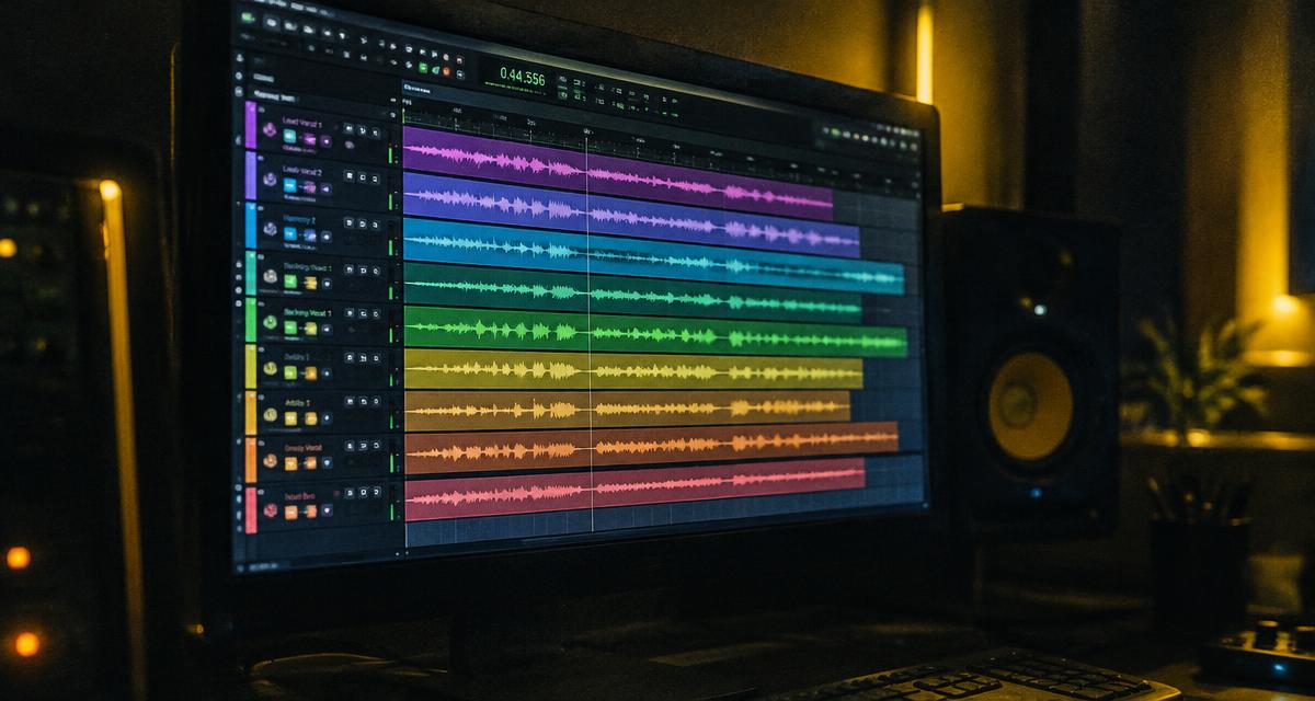 Organized lead vocal, double, and ad-lib tracks in a recording session